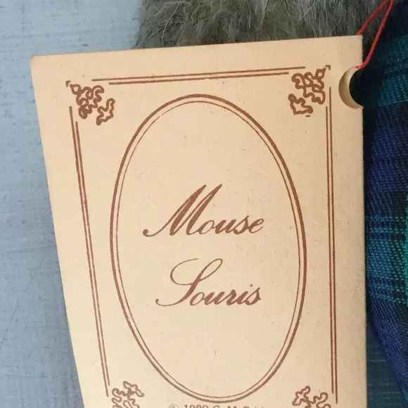 Rare Vintage Little Folk "Mouse  Louis" Plush, Victorian Edwardian Costume, 14" - Picture 15 of 16